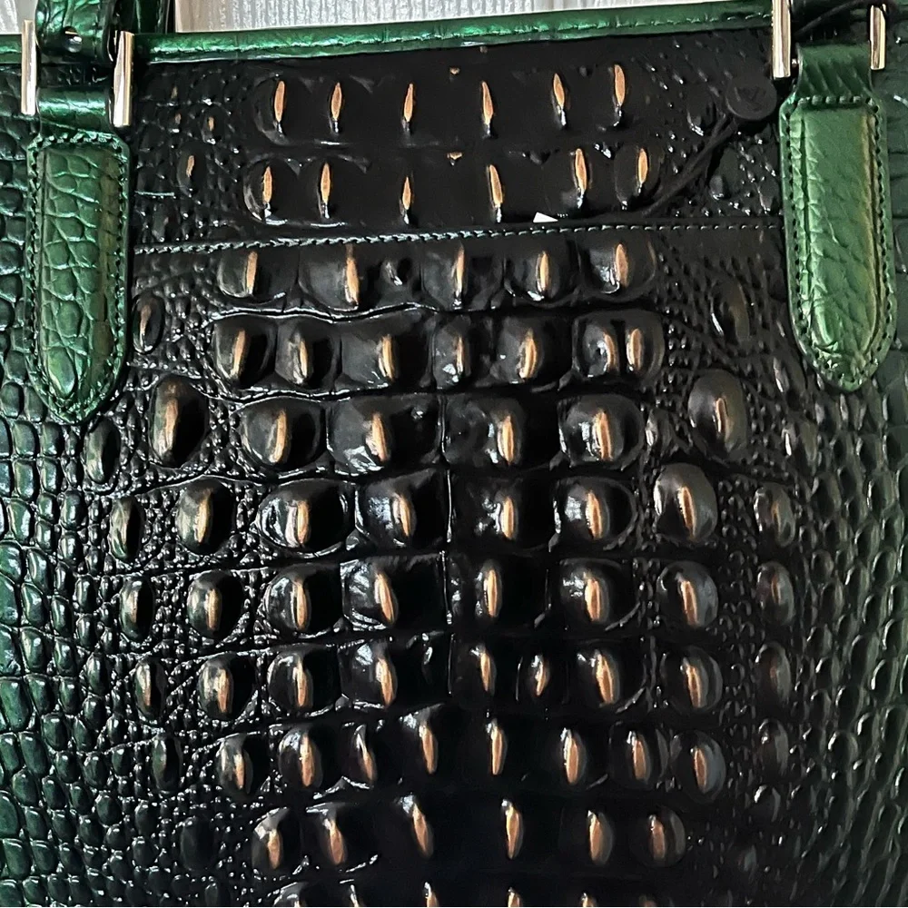 NWT Brahmin EVERGREEN Medium Asher Ombre Melbourne Tote